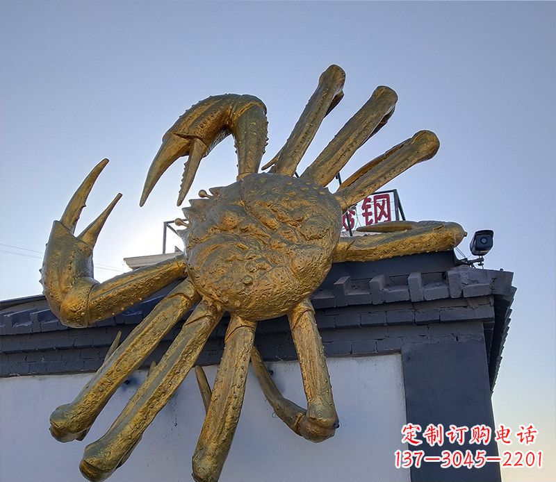 益阳不锈钢螃蟹雕塑精美而又经久不衰