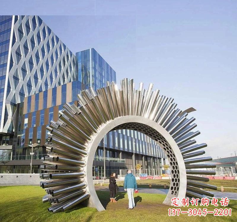 益阳不锈钢拱门雕塑高雅典雅的艺术