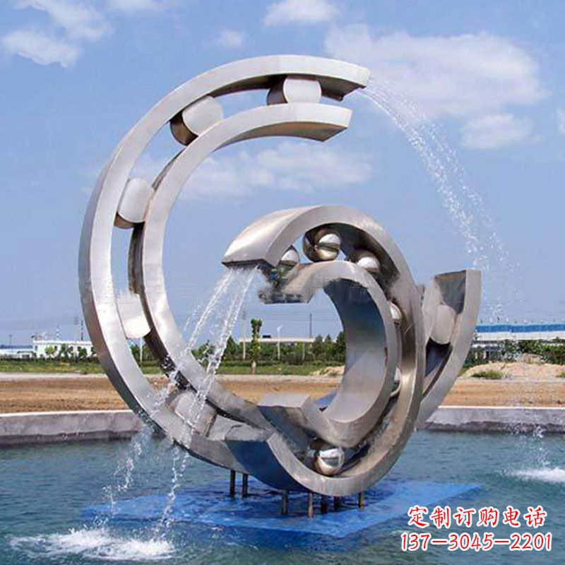 益阳不锈钢喷水雕塑点缀园林水景的美