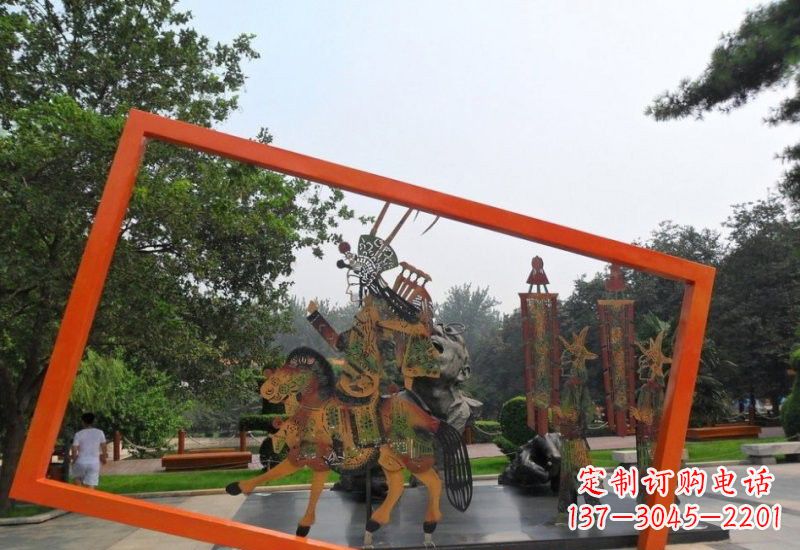 益阳不锈钢皮影戏雕塑传承民间文化的艺术精粹