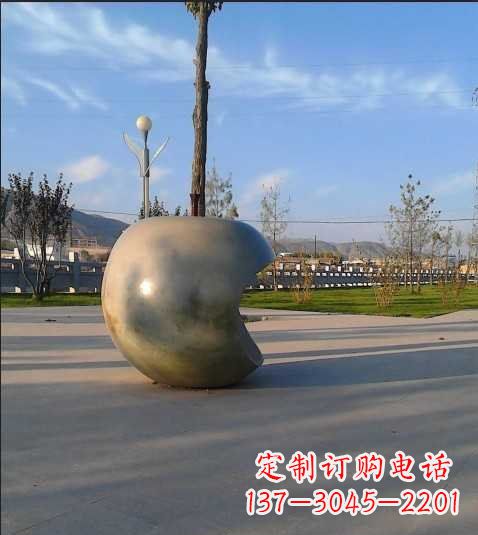 益阳不锈钢苹果雕塑艺术与现实的完美结合