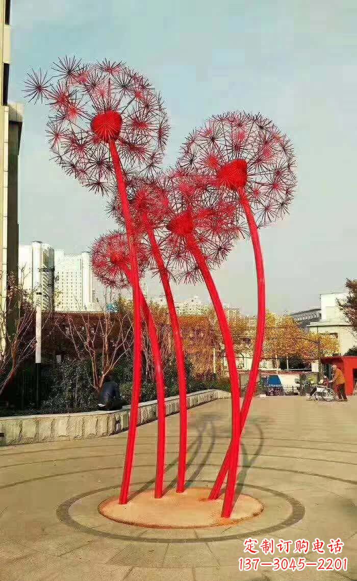 益阳不锈钢蒲公英美丽的雕塑之作