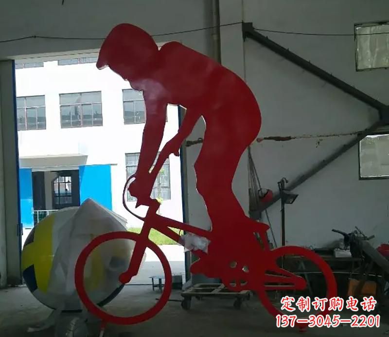 益阳不锈钢自行车雕塑激发自行车运动的热情