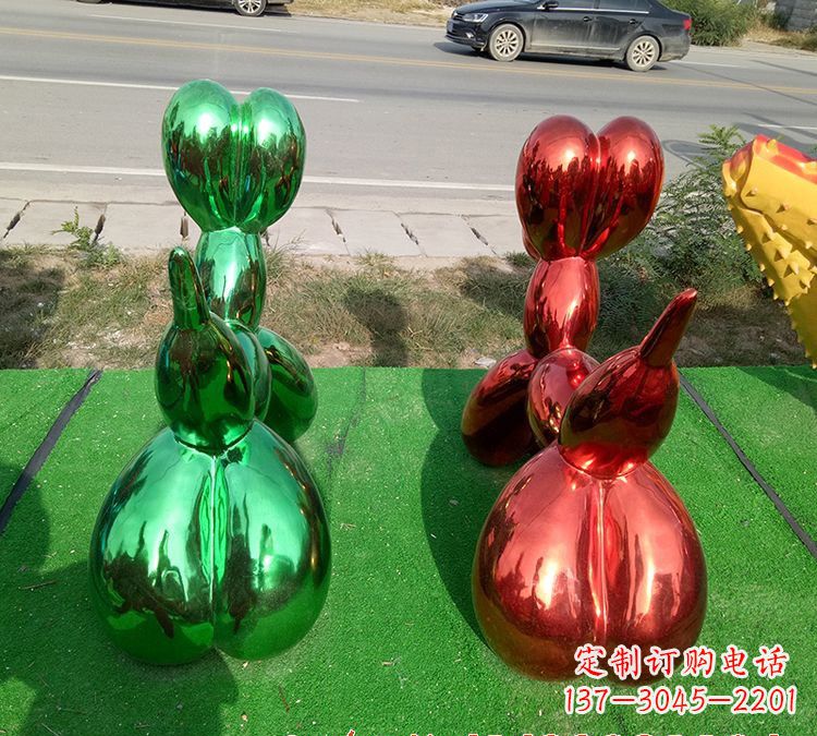 益阳不锈钢气球狗雕塑
