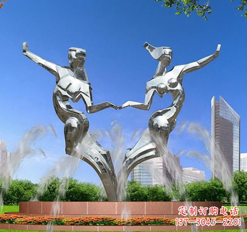 益阳不锈钢情侣雕塑浪漫永恒的象征
