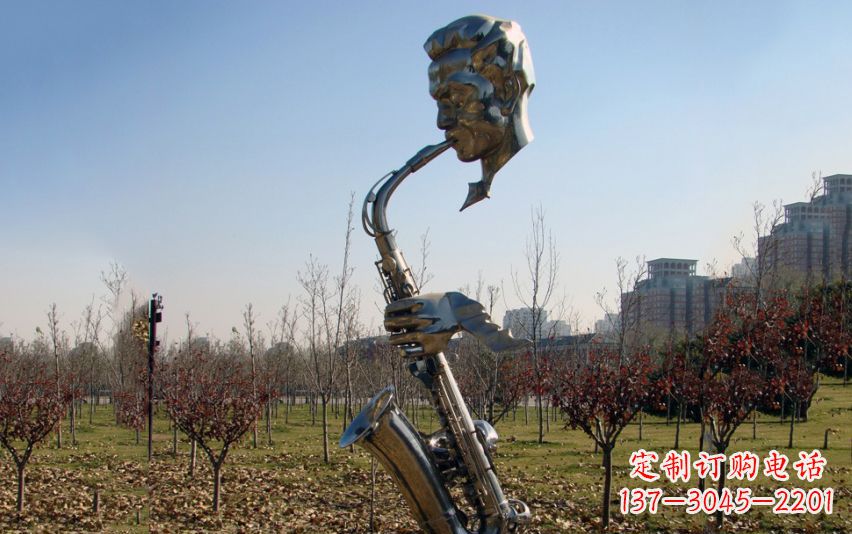 益阳不锈钢萨克斯雕塑流动的美丽