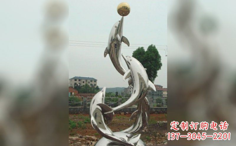 益阳不锈钢海豚雕塑的美丽