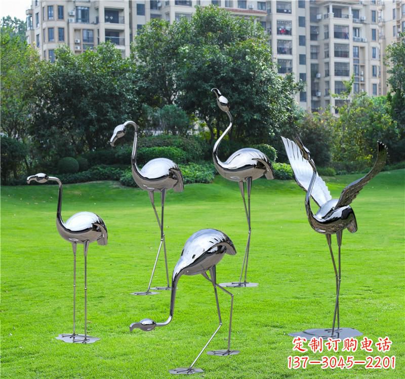益阳不锈钢仙鹤雕塑——传承中华文化精髓