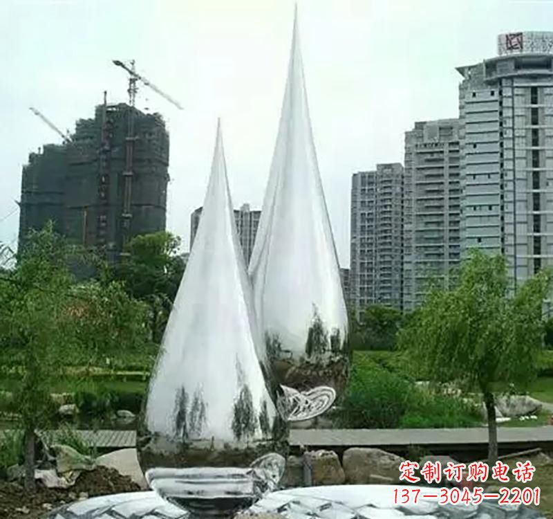 益阳不锈钢水滴拱门雕塑