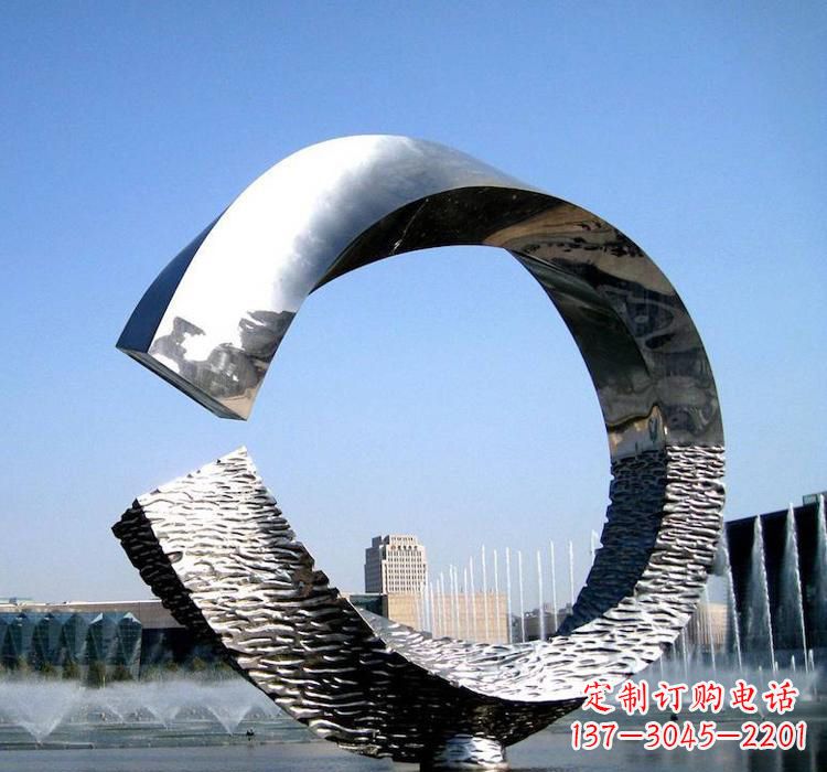益阳不锈钢水景圆环雕塑艺术与美的结合