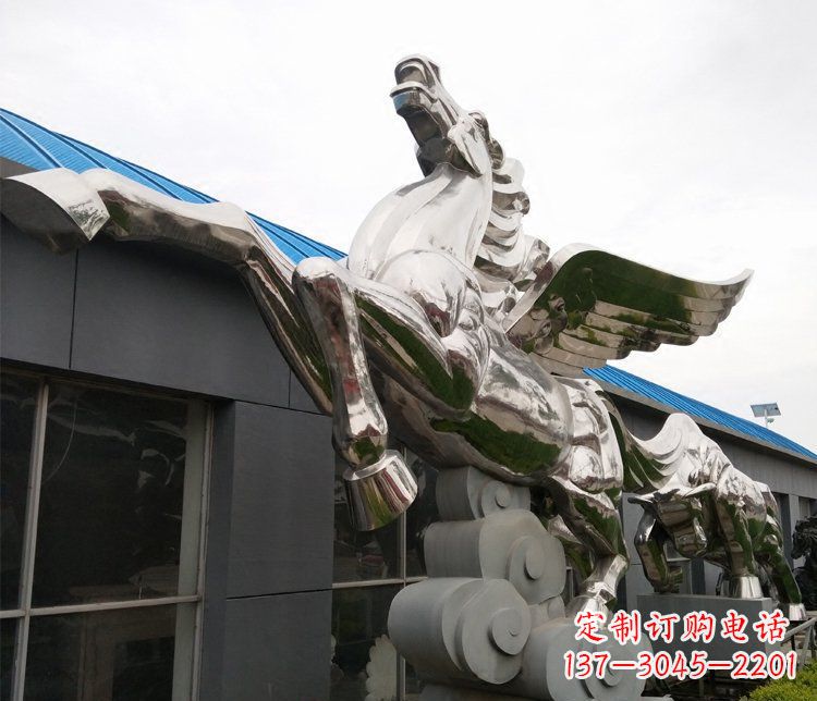 益阳不锈钢飞马城市雕塑展现城市精神