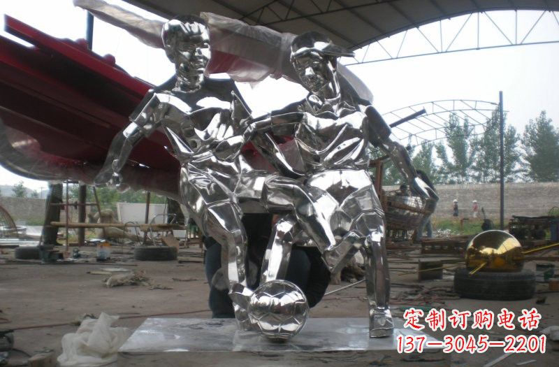 益阳不锈钢足球雕塑精美的艺术品