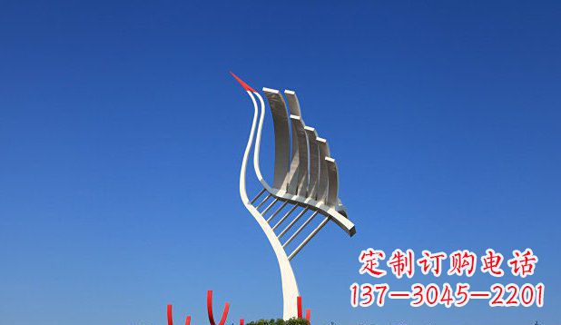 益阳不锈钢天鹅丹顶鹤仙鹤雕塑