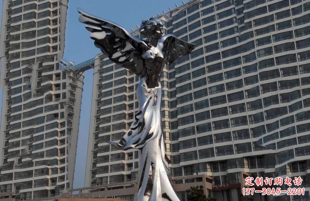 益阳不锈钢天使灿烂的城市景观