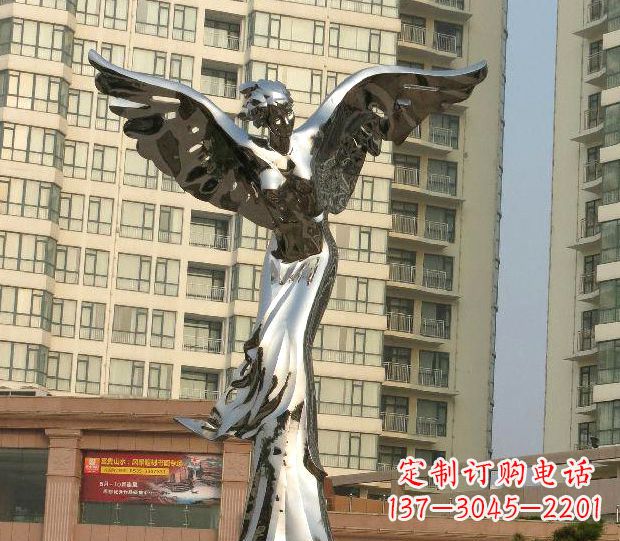 益阳不锈钢天使雕塑传递温暖的祝福