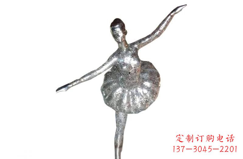 益阳不锈钢跳芭蕾的女孩雕塑