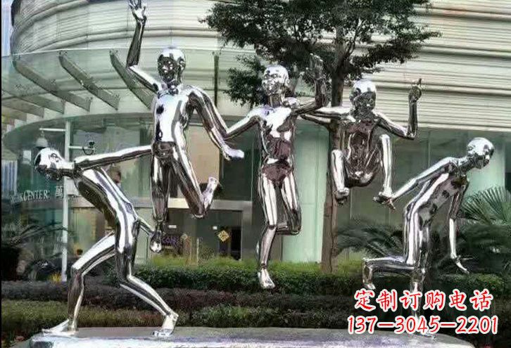 益阳勇敢跳跃的儿童雕塑