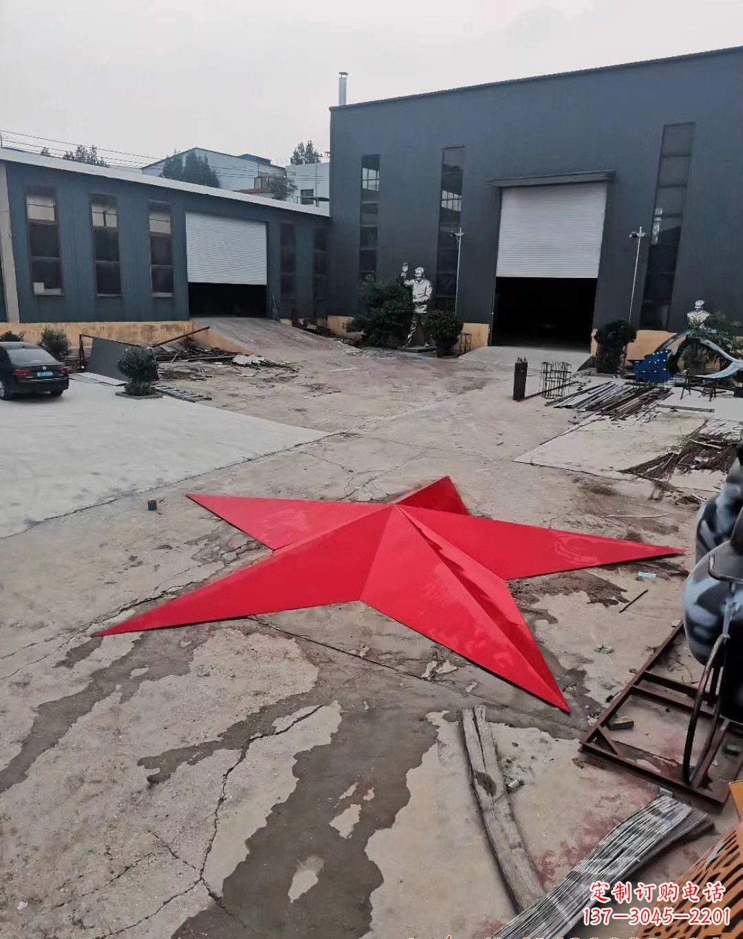 益阳五角星的魅力不锈钢景观雕塑
