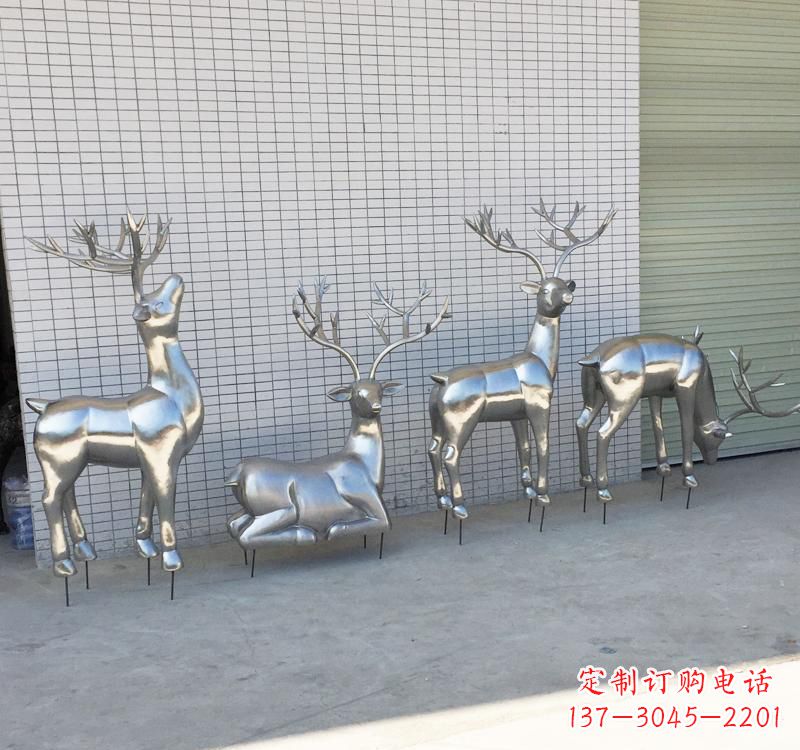 益阳不锈钢梅花鹿雕塑传承美丽的自然