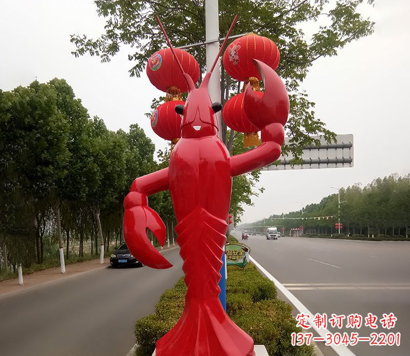 益阳不锈钢小龙虾雕塑精美之灵