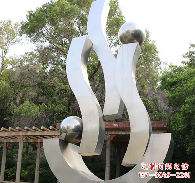 益阳不锈钢小区“飘带雕塑”一种充满艺术气息的雕塑