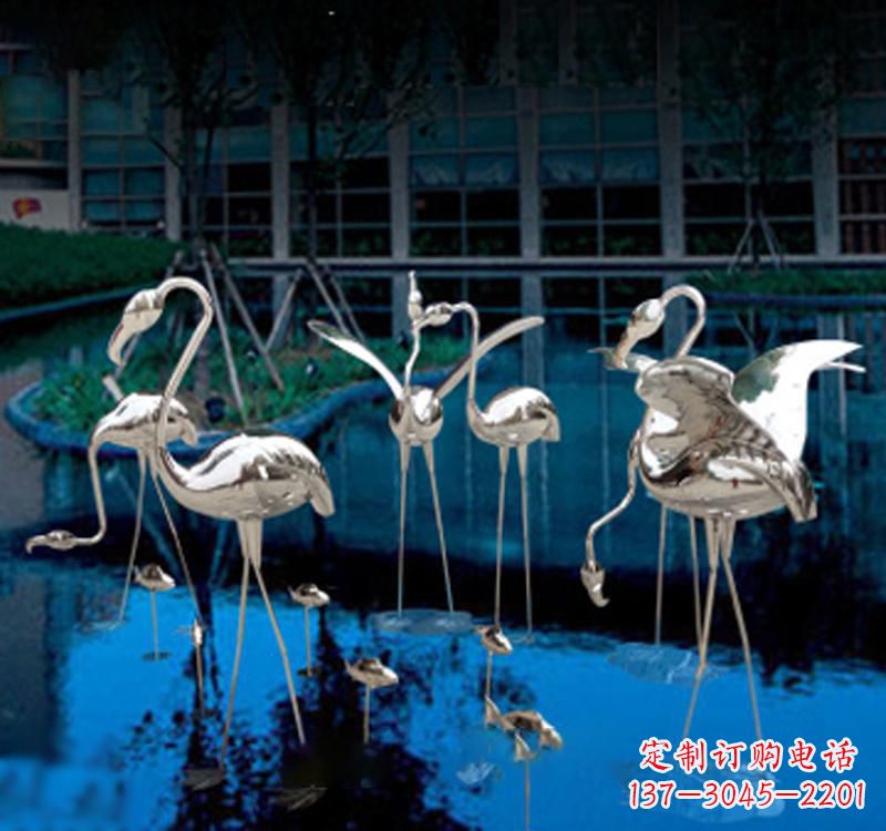 益阳不锈钢仙鹤雕塑汇聚自然之美
