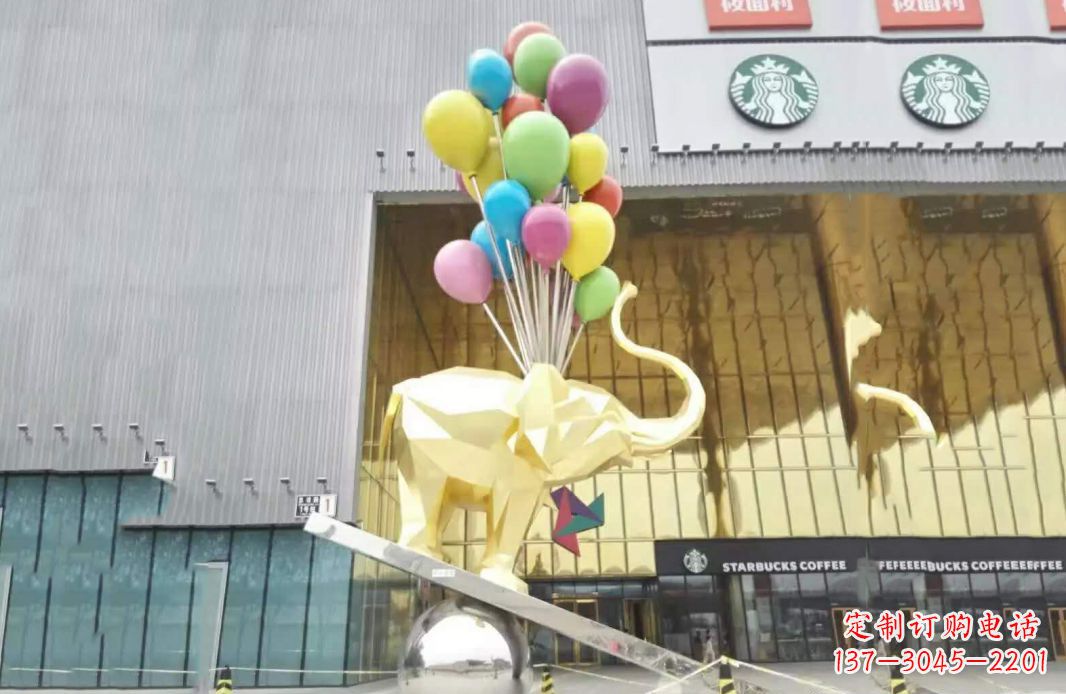 益阳小象踩球不锈钢雕塑的魅力