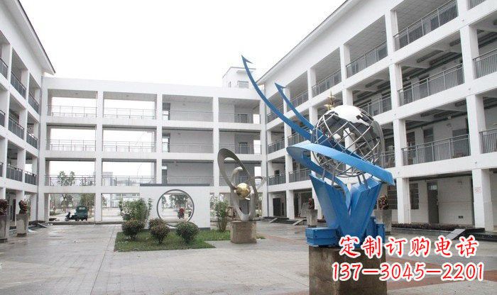 益阳不锈钢地球雕塑缔造美丽的校园