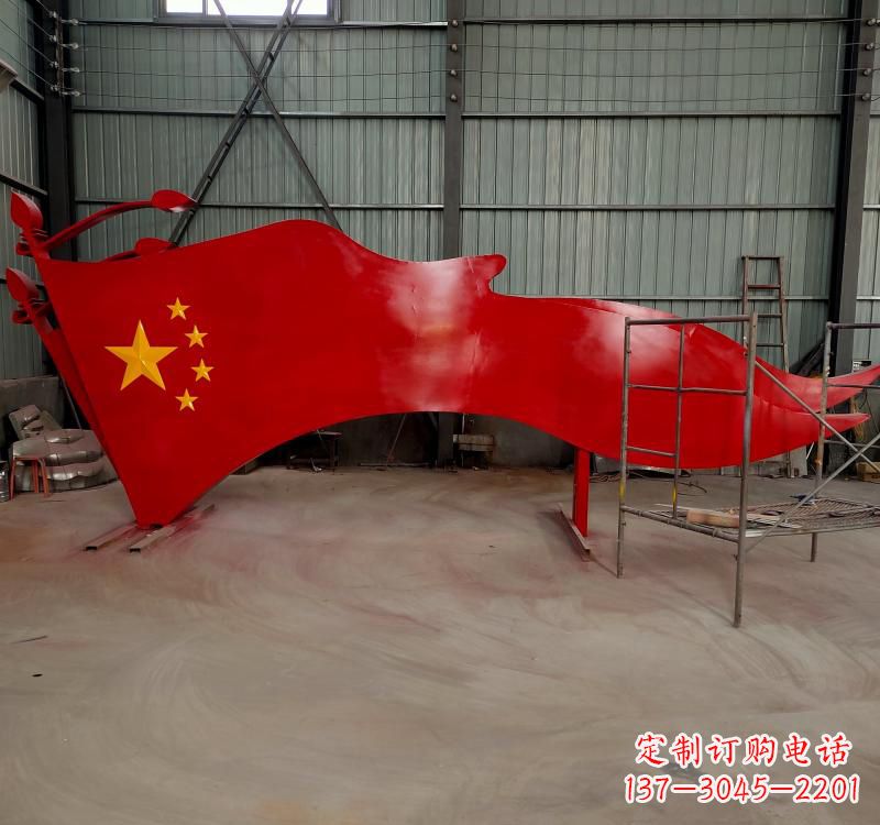 益阳不锈钢校园党旗雕塑传承红色基因