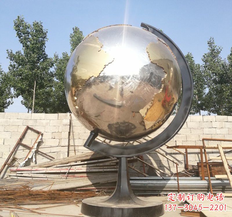 益阳不锈钢校园地球仪雕塑校园精神体现