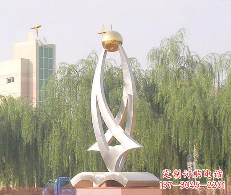 益阳铭记校园美好——不锈钢书籍雕塑