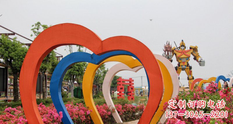 益阳不锈钢心形拱门雕塑——浪漫之门