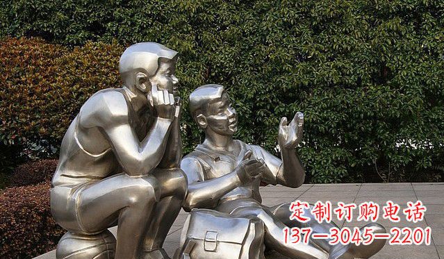 益阳不锈钢的学生雕塑