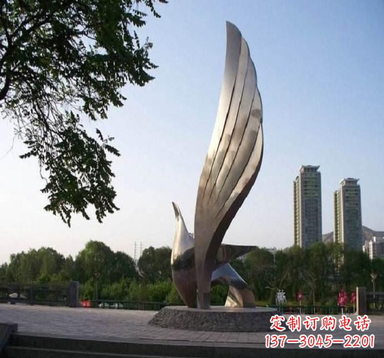 益阳精美的不锈钢翅膀雕塑