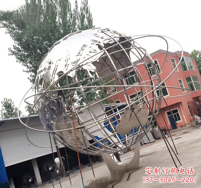 益阳不锈钢艺术镂空地球仪雕塑