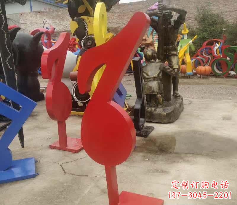 益阳不锈钢音符雕塑悠扬的音乐美学