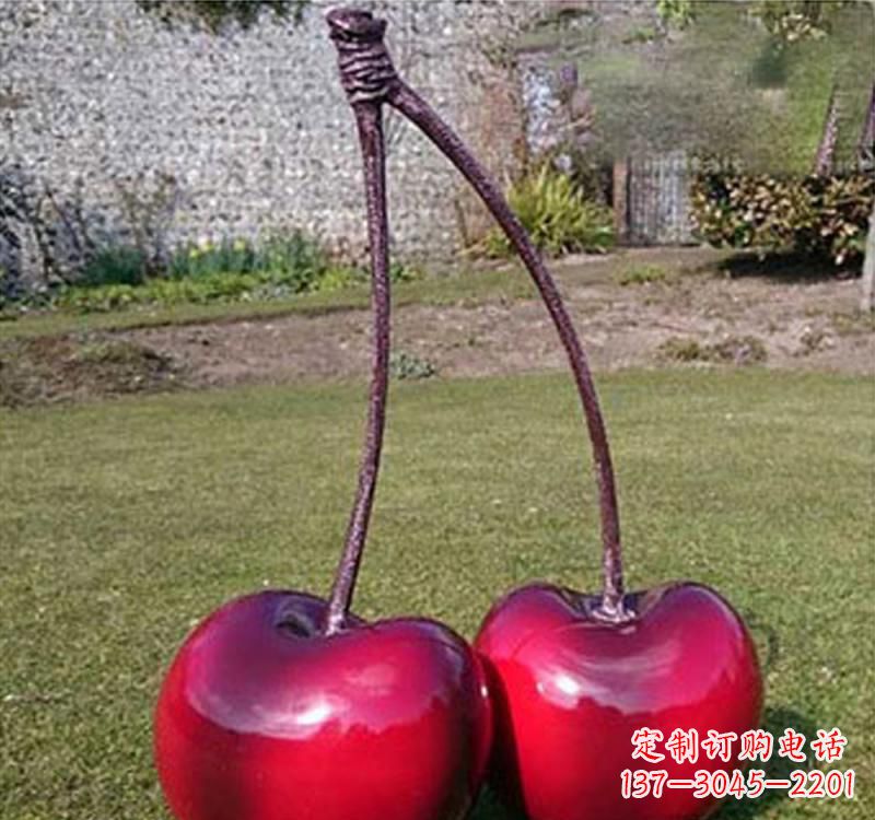 益阳不锈钢樱桃雕塑传承美好记忆