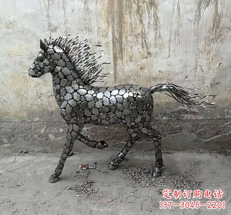 益阳不锈钢园林动物马雕塑