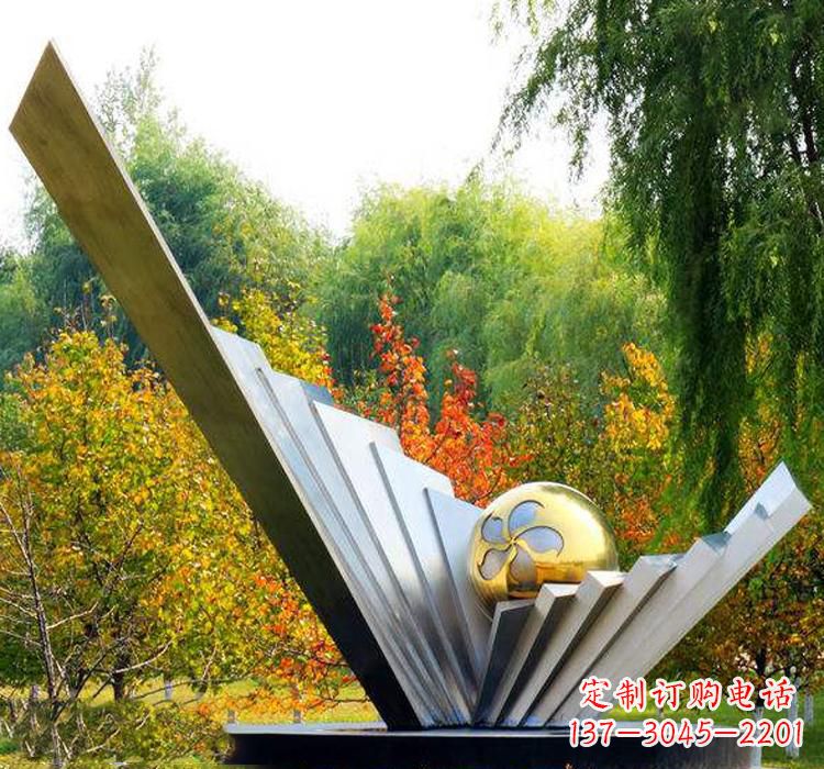 益阳不锈钢扇贝雕塑美丽的自然景观