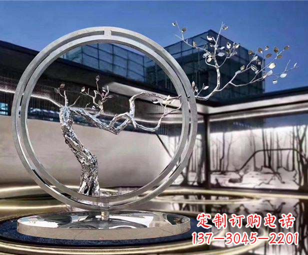 益阳不锈钢圆环景观雕塑给城市带来活力与美感