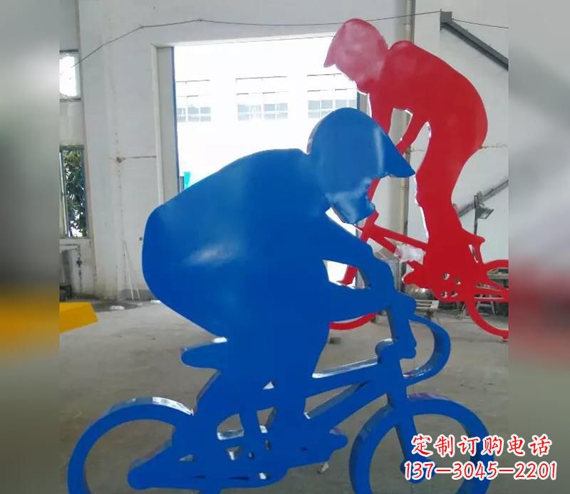 益阳不锈钢运动骑·精美自行车雕塑