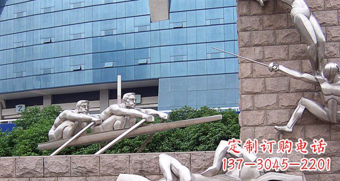 益阳不锈钢运动员雕塑——震撼的街头景观