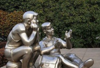 益阳不锈钢的学生雕塑