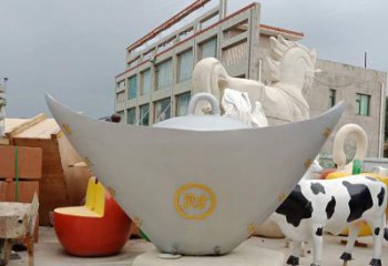 益阳不锈钢元宝雕塑精美而珍贵