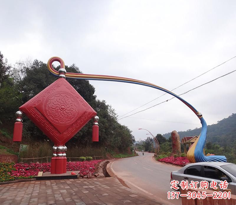 益阳不锈钢拱门雕塑精致的现代艺术