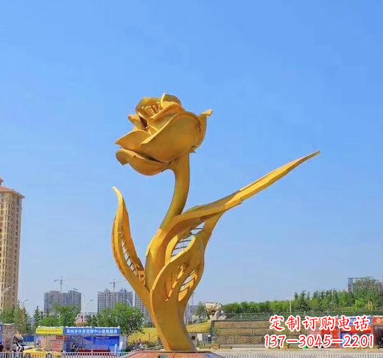益阳精美不锈钢紫荆花雕塑