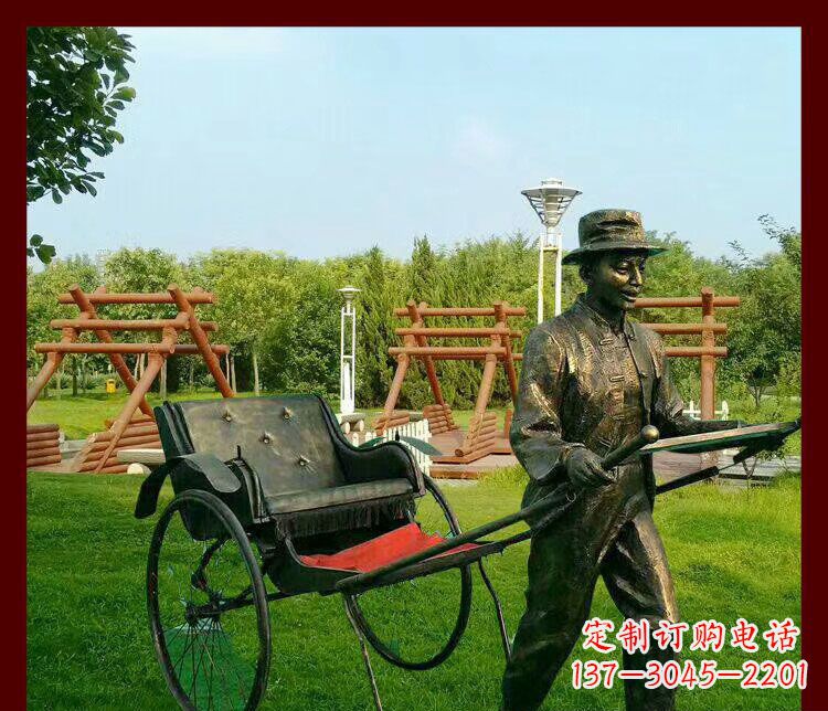 益阳细说黄包车夫人雕塑