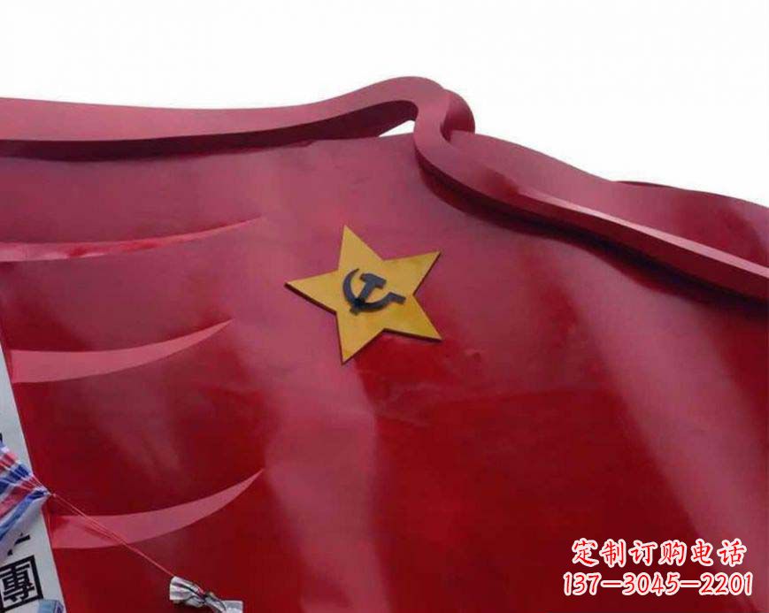 益阳不锈钢党徽雕塑——传承红色基因