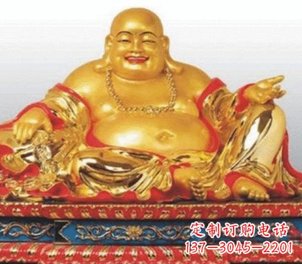 益阳彩绘弥勒佛铜雕