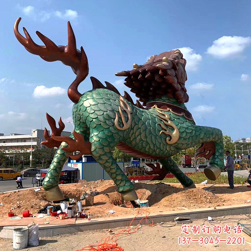 益阳麒麟雕塑——美丽传说的象征